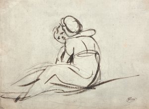 Two Children Embracing by George Romney